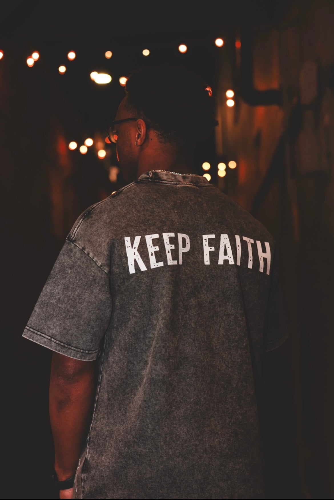 "Keep Faith" Washed Shirt