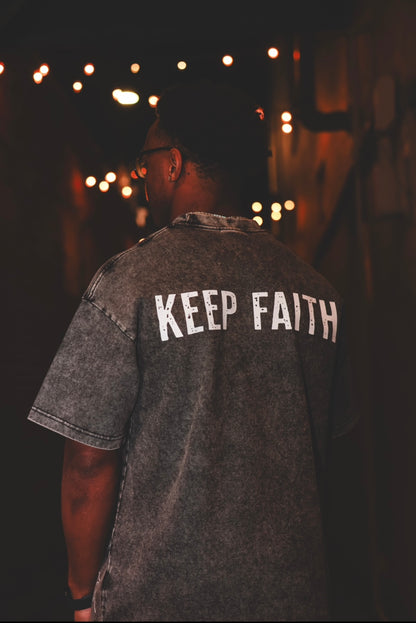 "Keep Faith" Washed Shirt